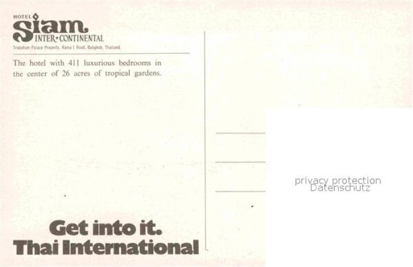 Bangkok Hotel Siam Intercontinental Thai Intern – Bild 2