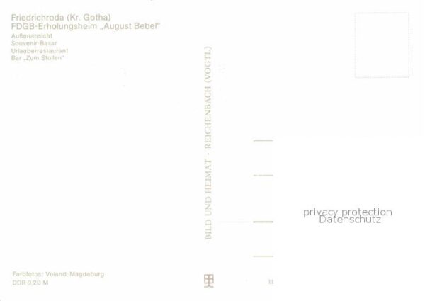 Friedrichroda FDGB Erholungsheim August Bebel Souveni – Bild 2