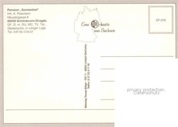Schoenbrunn Wolkenstein Erzgebirge Teilansicht Pension Sonnenhof – Bild 2