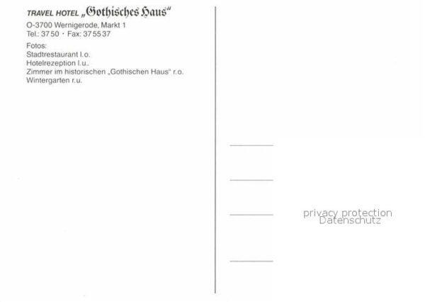 Wernigerode Harz Travel Hotel Gothisches Haus Restaurant – Bild 2
