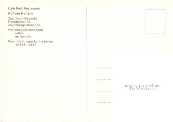 Zevenbergschenhoek Cafe Petit Restaurant Hof van Holland – Bild 2
