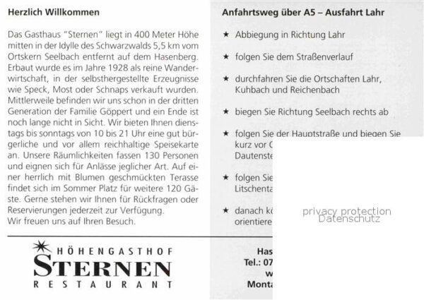 Seelbach Schutter Gasthaus Restaurant Sternen im Schwarzw – Bild 2