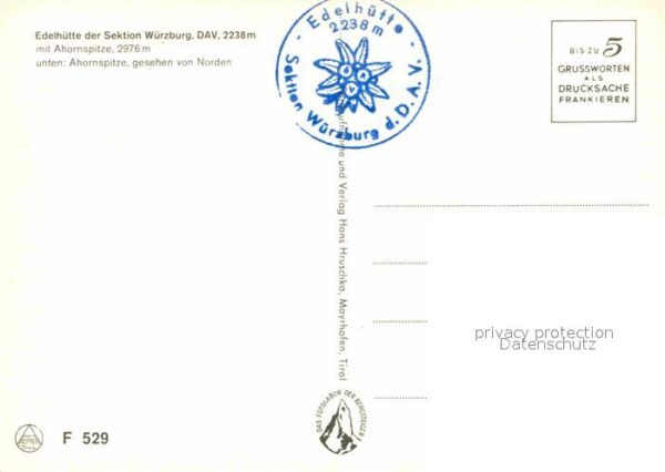 Edelhuette mit Ahornspitze Zillertaler Alpen Edelw – Bild 2