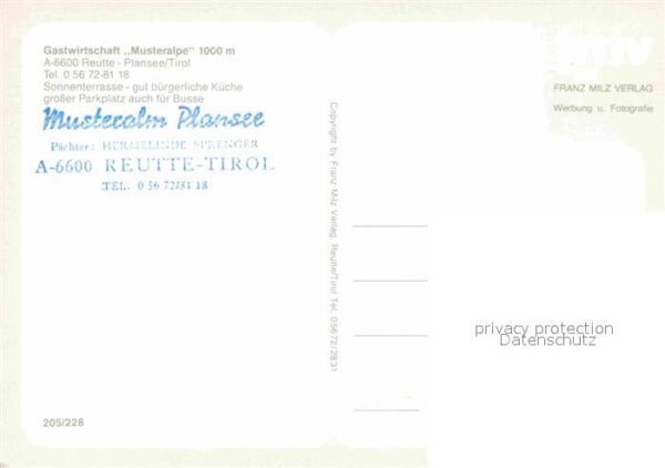 Reutte Tirol Gastwirtschaft Musteralpe am Plansee Al – Bild 2