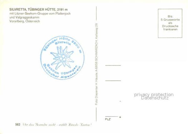 Tuebinger Huette mit Litzner Seehorn Gruppe vom Plattenj – Bild 2