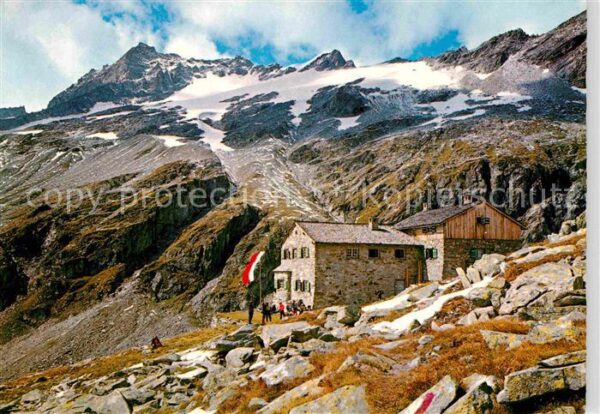 Friesenberghaus Berghaus Blick gegen Gefrorene Wandspit
