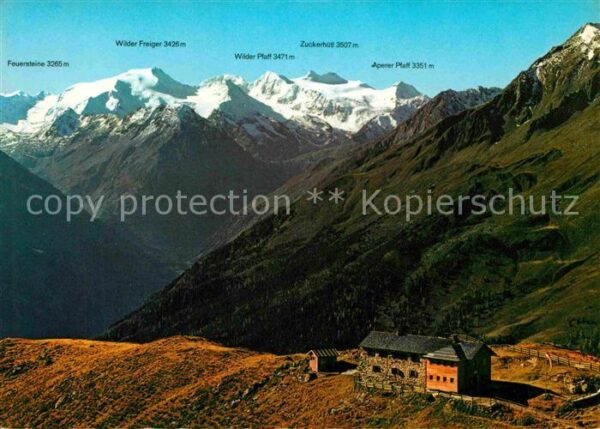 Starkenburgerhuette Berghaus Stubaier Alpen