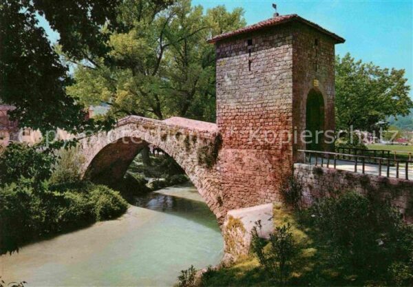 Subiaco Italien Ponte Medioevale Mittelalterliche Burg