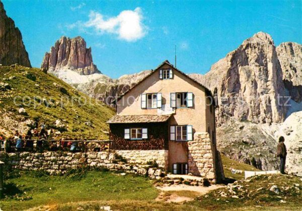Vigo di Fassa Rifugio Roda de Vael Rotwandhütte Grupp