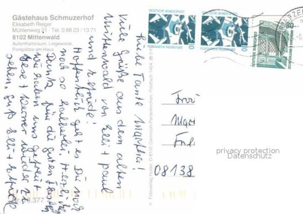 Mittenwald Bayern Gästehaus Schmuzerhof Alpen – Bild 2