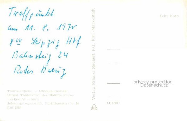 Johanngeorgenstadt Touristenheim Kinderferienlager Ernst T – Bild 2
