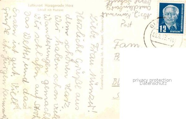 Harzgerode Schloß mit Postamt – Bild 2