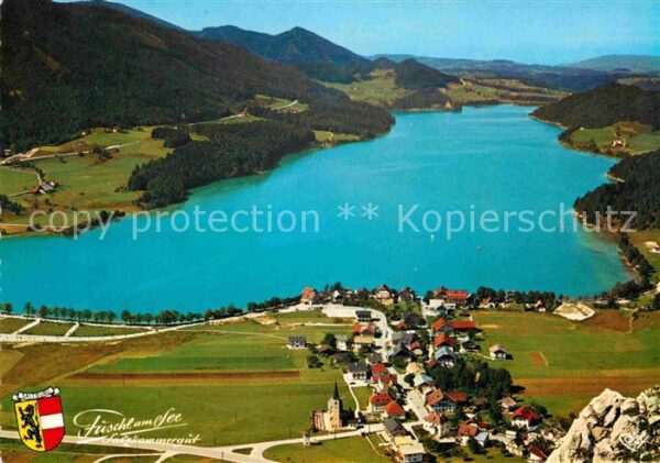 Fuschl See Salzkammergut Fliegeraufnahme Seepartie