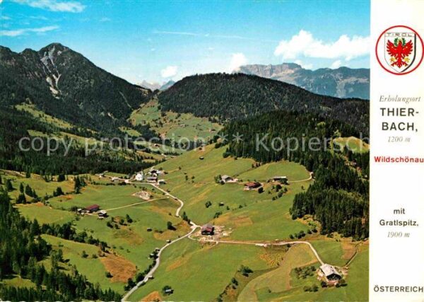 Thierbach Wildschoenau Fliegeraufnahme Rofangebirge  mit Gratl