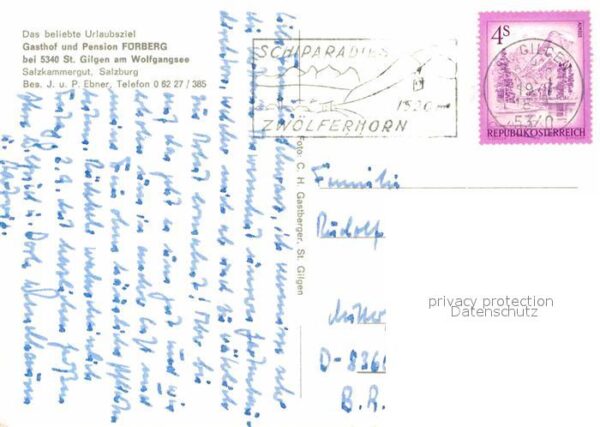 St Gilgen Salzkammergut Gasthaus Pension Fürberg – Bild 2