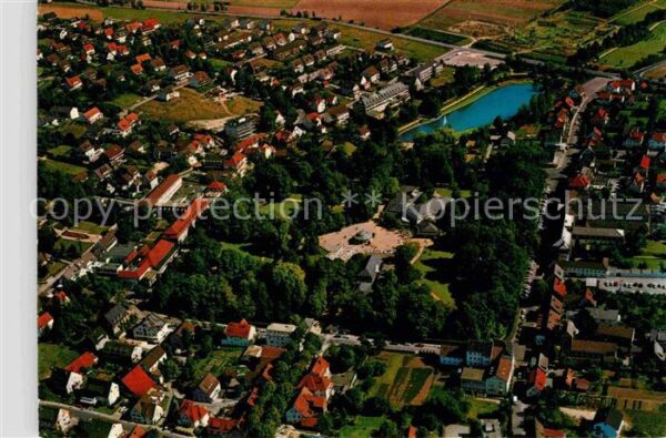 Horn-Bad Meinberg Fliegeraufnahme Partie am Park im Teuto