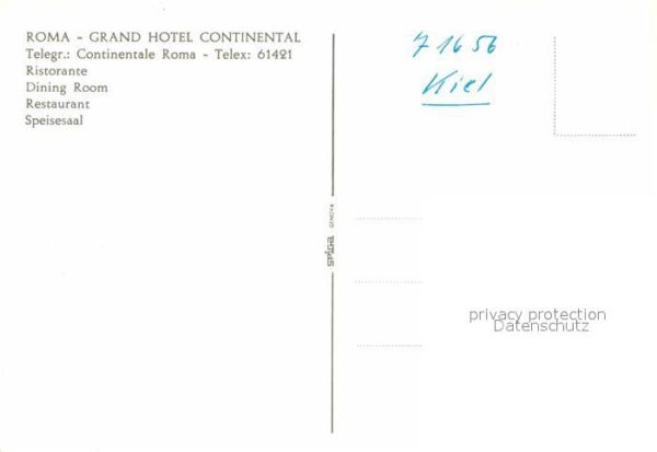 Rom Roma Grand Hotel Continental Restaurant Spei – Bild 2