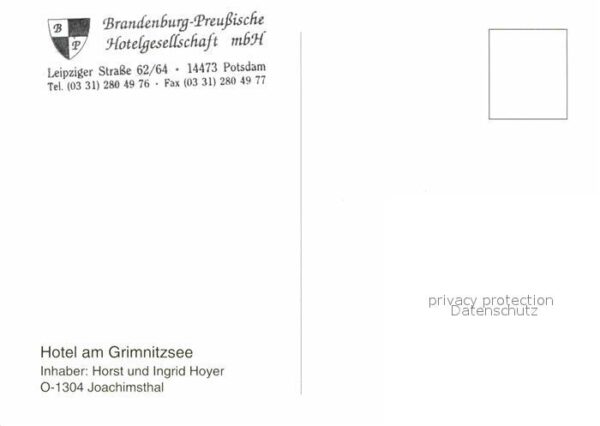 Potsdam Brandenbur-Preußische Hotelgesellschaft – Bild 2