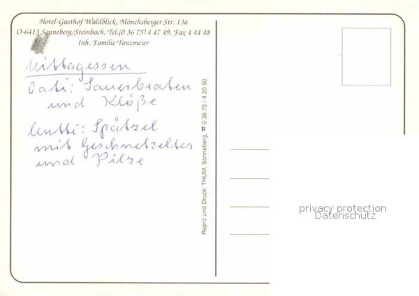 Sonneberg Thueringen Hotel Gasthaus Waldblick – Bild 2