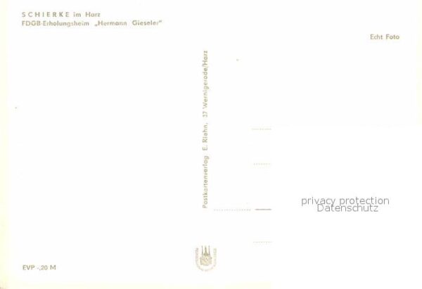 Schierke Harz Erholungsheim Hermann Gieseler – Bild 2