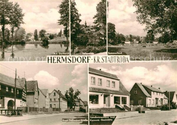 Hermsdorf Thueringen Dorfteich Ernst-Thälmann-Strasse