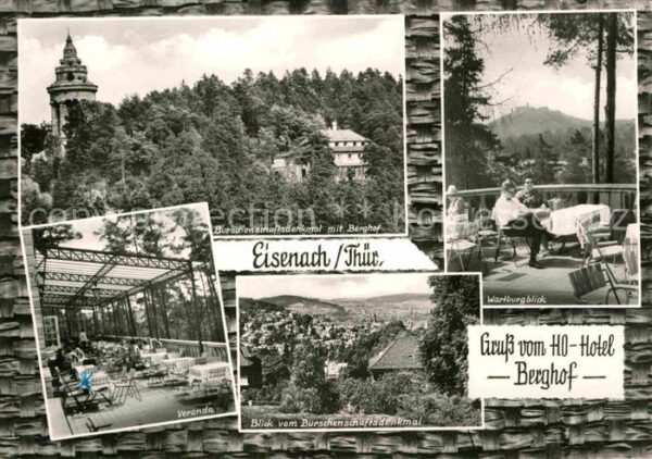 Eisenach Thueringen Hotel Bergfried Blick vom Burschenschaf