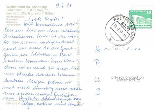 Walthersdorf Erzgebirge Ferienheim Ernst Thälmann – Bild 2