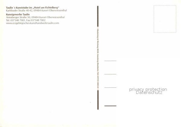 Oberwiesenbach Taulins Hotel Kunststube im Hotel Ficht – Bild 2