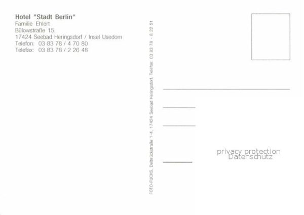 Heringsdorf Ostseebad Usedom Hotel Stadt Berlin – Bild 2