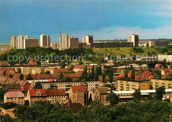 Neubrandenburg Ensemble Alt- und Neubau Fliegeraufnahm