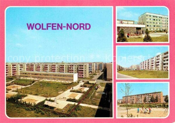Wolfen Bitterfeld  Neubauviertel Nord Strasse der Jugend S