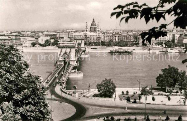 Budapest Kettenbrücke Panorama