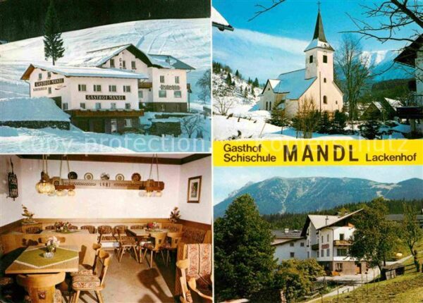Lackenhof Gaming Gasthof Skischule Mandl Kirche 'Winter