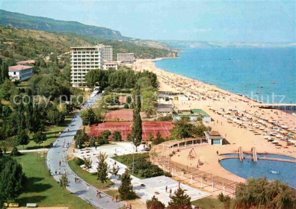 Slatni Pjasazi Hotel Morskoto Oko Strand Luftbild