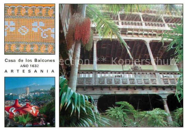 Orotava Tenerife Casa los Balcones 1632 Innenhof Ruchbru