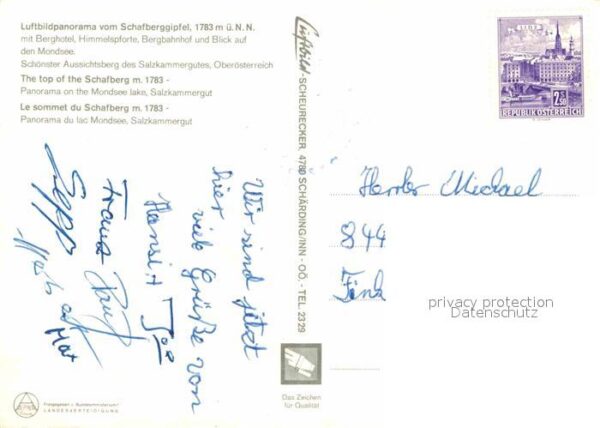 Mondsee Salzkammergut Schafsberg Zellersee Luftaufnahme – Bild 2