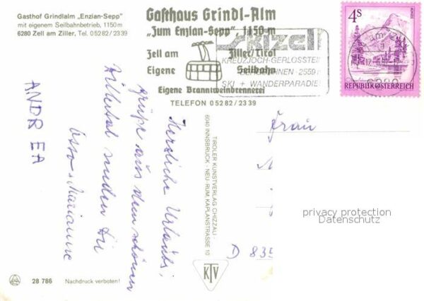 Zell Ziller Tirol Gasthof Grindalm Enzian Sepp – Bild 2
