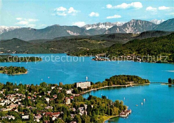 Poertschach Woerthersee Karawanken Luftaufnahme