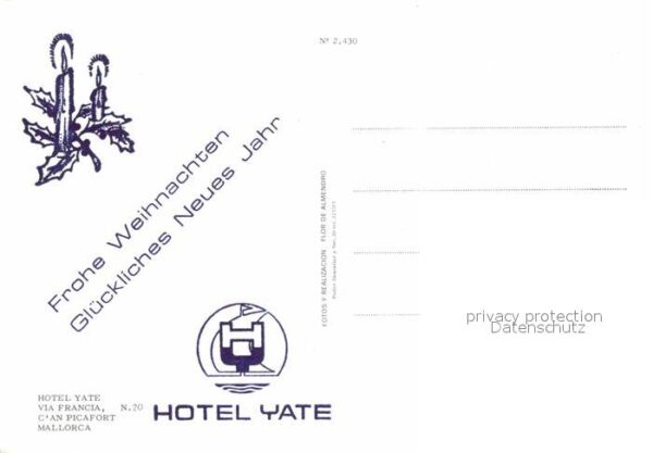 Can Picafort Mallorca Hotel Yate Strand Bar Weihnachtsgrüße – Bild 2