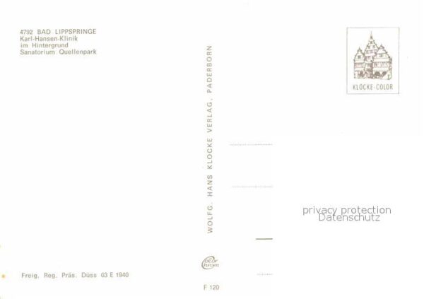 Lippspringe Bad Karl Hansen Klinik Sanatorium Luftaufna – Bild 2