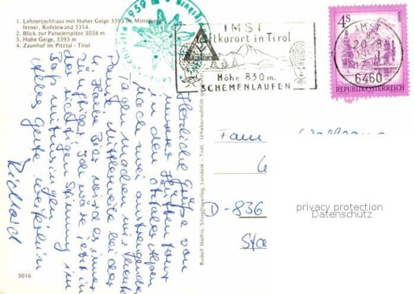 Mittelberg Pitztal Tirol Lehnerjochhaus Parseierspitze – Bild 2