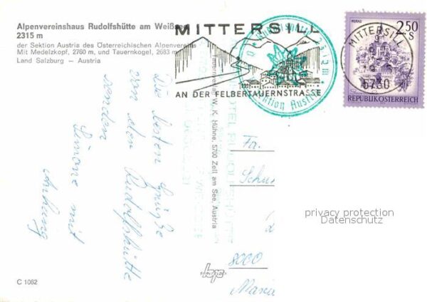 Mittersill Oberpinzgau Alpenvereinshaus Rudolfshütte Weißsee – Bild 2