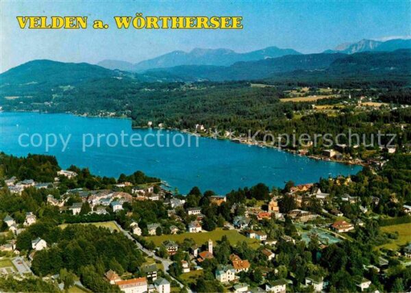 Velden Woerthersee Luftaufnahme Karawanken