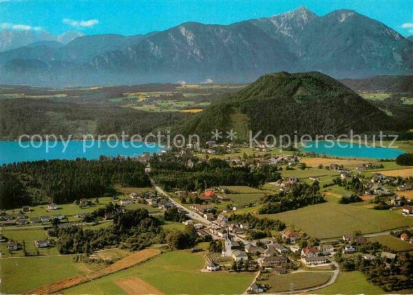 Kanzian Klopeiner See St Luftaufnahme Kleinsee Steiner Alpen