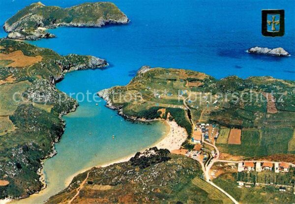Llanes Strand Luftaufnahme