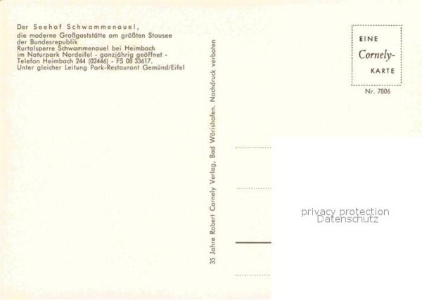 Heimbach Eifel Seehof Schwammenauel Terrasse – Bild 2