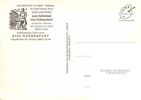 Ochsenfurt Rathaus Cafe Hotel zum Schmied von Ochs – Bild 2