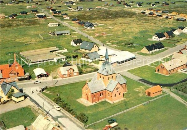Vorupor Thisted Fliegeraufnahme mit Kirche