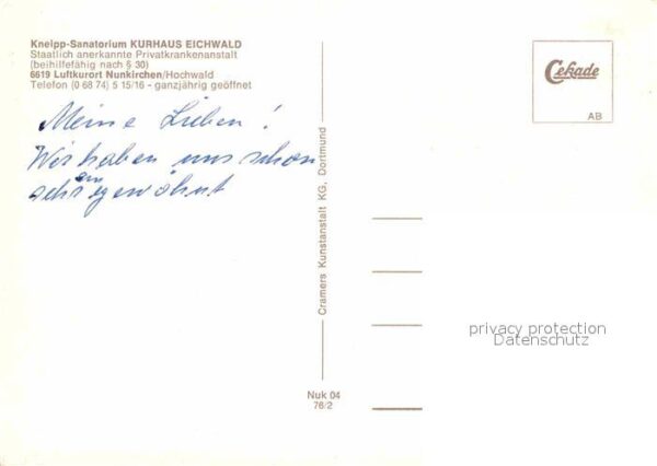 Nunkirchen Kurhaus Eichwald – Bild 2