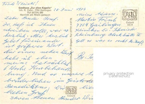 Gailingen Gasthaus Zur alten Kapelle – Bild 2